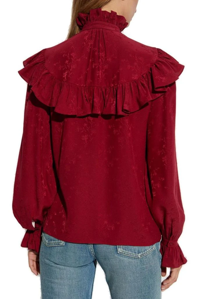 Yves Saint Laurent Saint Laurent Ruffled Button-Up Blouse 3