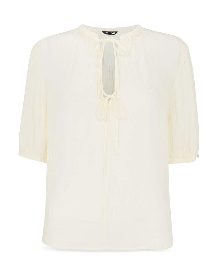 Whistles Jessie Tie Front Blouse 6