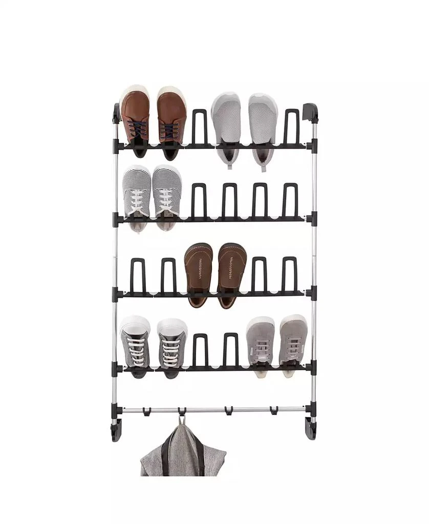 Neu Home Over The Door Shoe Rack with Accessory Hooks 3