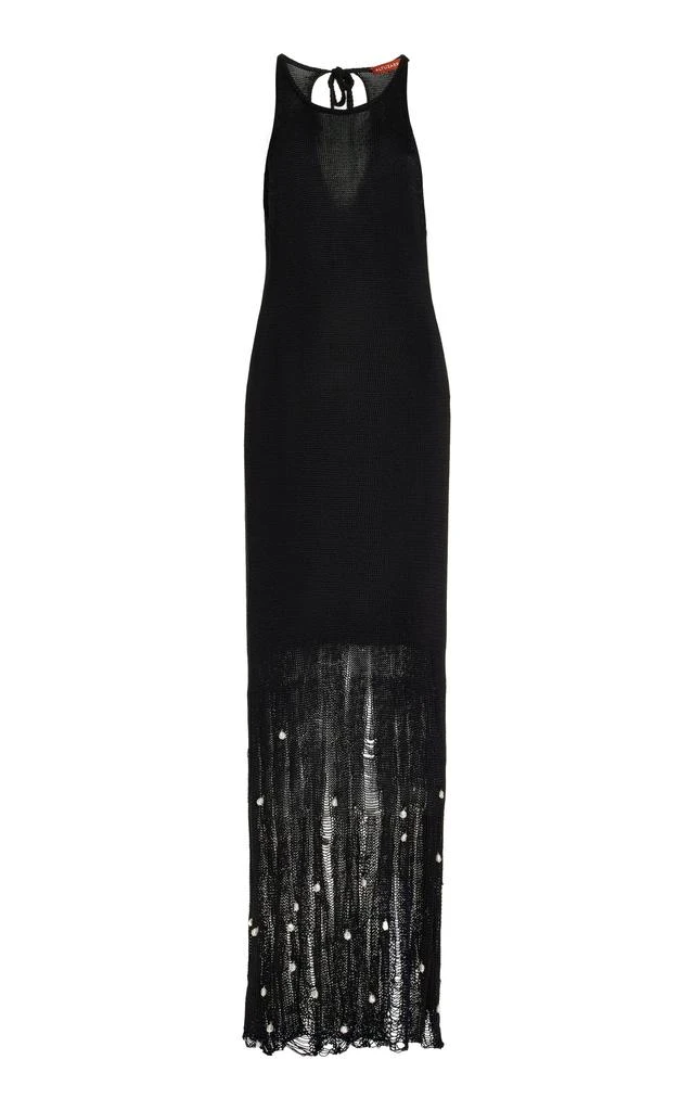 Altuzarra Altuzarra - Exclusive Carroll Pearl-Embellished Silk Dress - Black - M - Moda Operandi 1