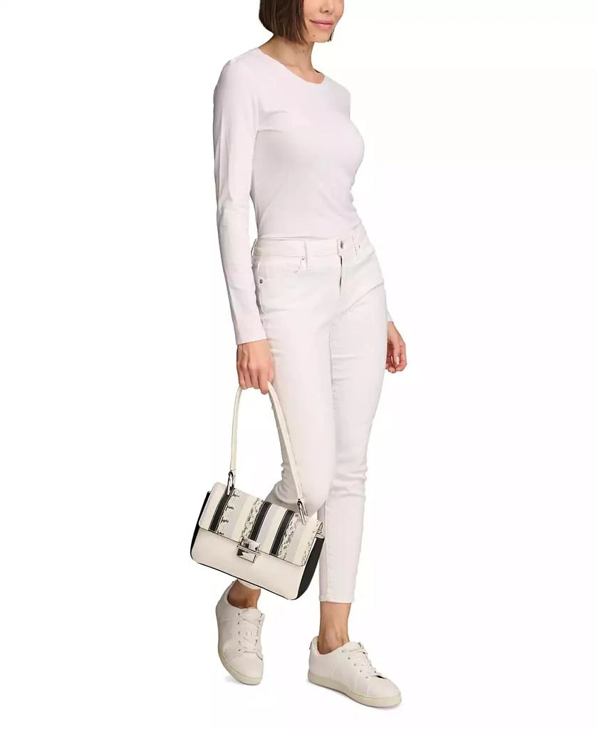 Calvin Klein Clove Mixed Material Push-Lock Shoulder Bag 5