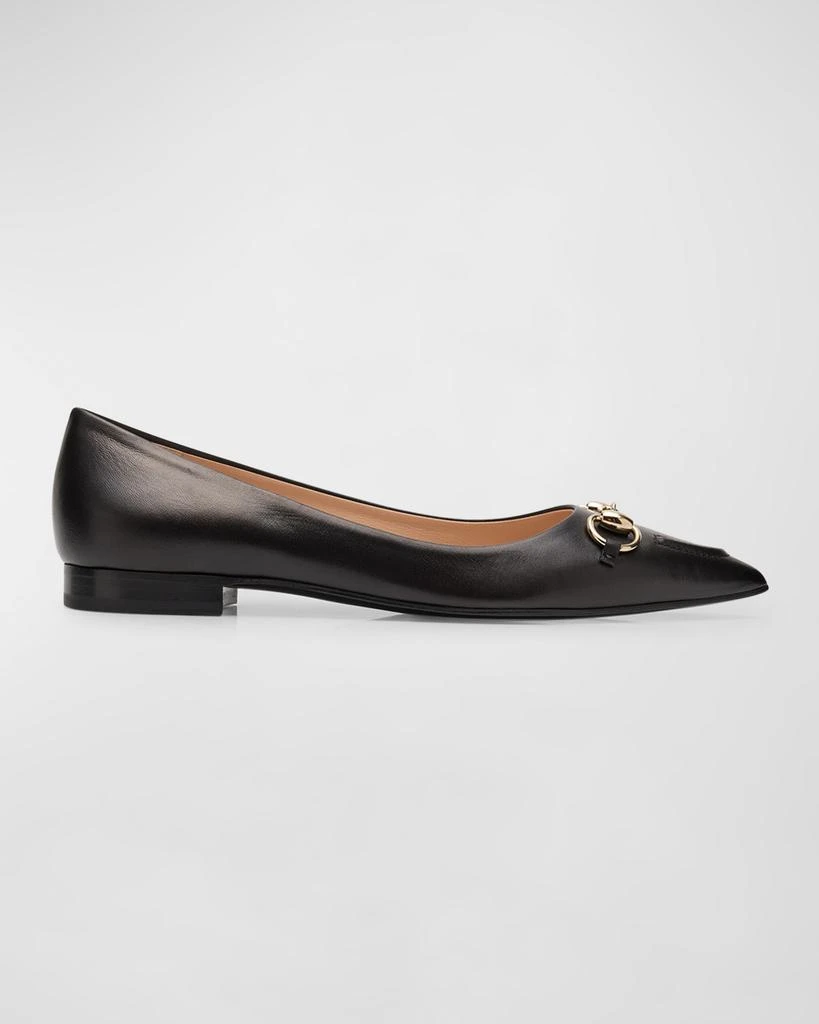 Gucci Erin Leather Horsebit Ballerina Flats 1