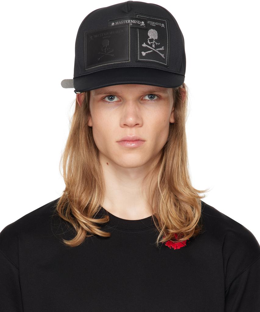mastermind WORLD Black Patch Cap