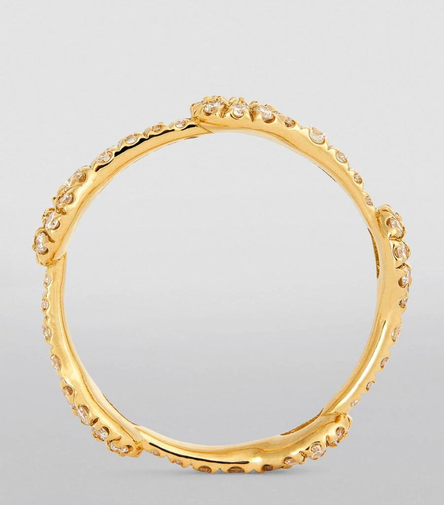 Melissa Kaye Yellow Gold and Diamond Mini Lola Needle Ring 2