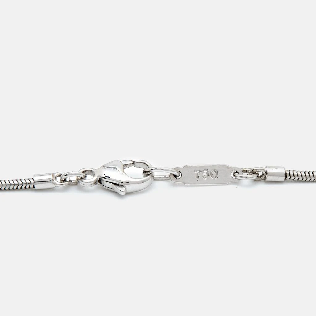 Tiffany & Co. Tiffany & Co. Feather Pendant 18k White Gold Snake Chain Pendant Necklace 6