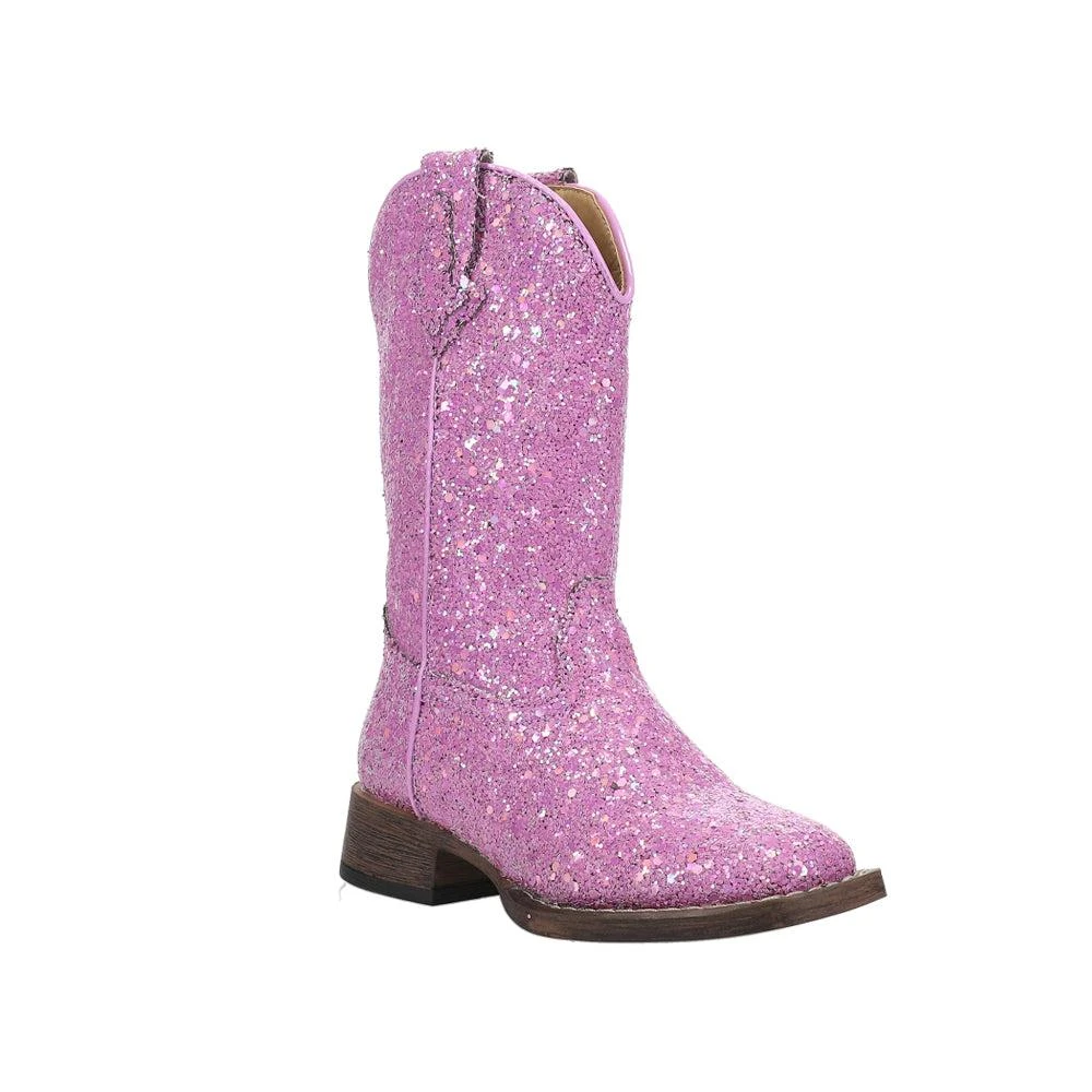 Roper Glitter Galore Square Toe Cowboy Boots (Little Kid-Big Kid) 2