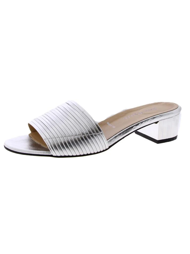 Ron White Womens Leather Slip On Mule Sandals 1