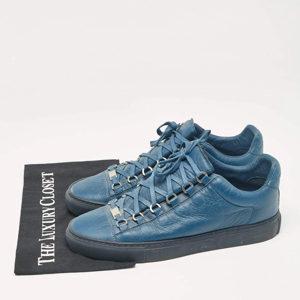 Balenciaga Balenciaga Blue Leather Arena Lace Up Sneakers Size 41 9