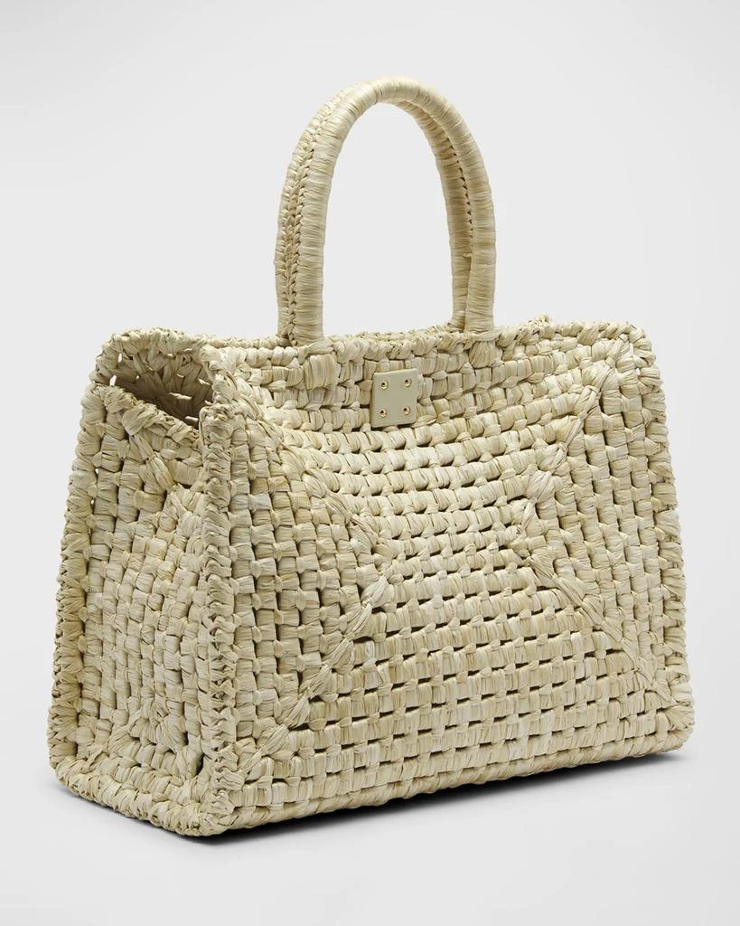 Salvatore Ferragamo The Studio Raffia Basket Top-Handle Bag 6