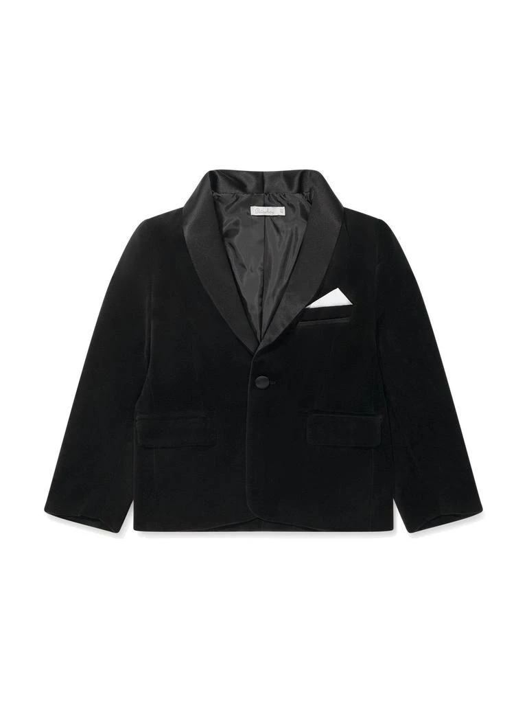 Patachou Patachou Handkerchief Detailed Velvet Party Blazer 1