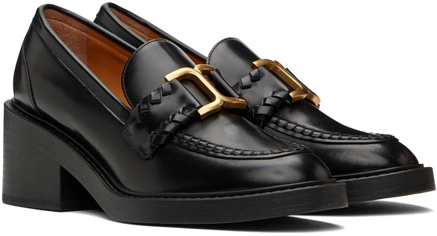 Chloé Black Marcie Heeled Loafers 4