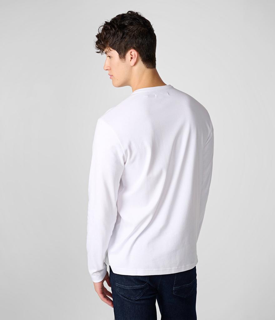 Karl Lagerfeld Paris LONG SLEEVE HENLEY WITH SIGNATURE