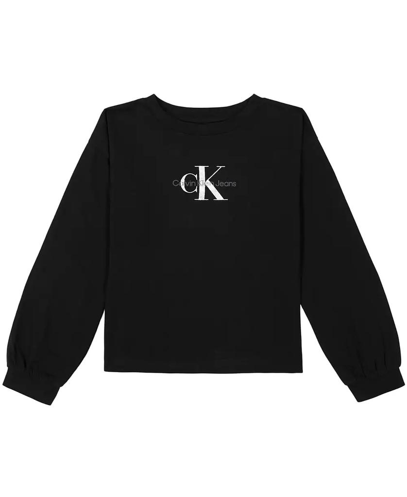 Calvin Klein Big Girls Relaxed Long Sleeve Tee