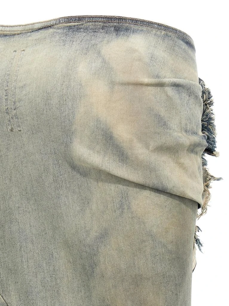 Rick Owens Rick Owens DRKSHDW Wrap Around Denim Skirt 4