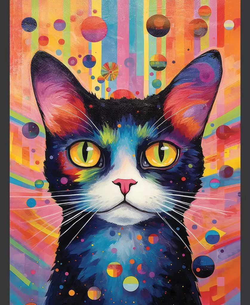 SunsOut Pop Art Cat 500 piece Jigsaw Puzzle for Adults 5