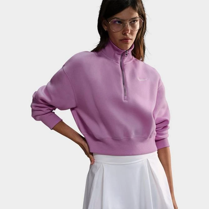 NIKE Women's Nike Sportswear Phoenix Fleece Oversized Half-Zip Crop Sweatshirt 5