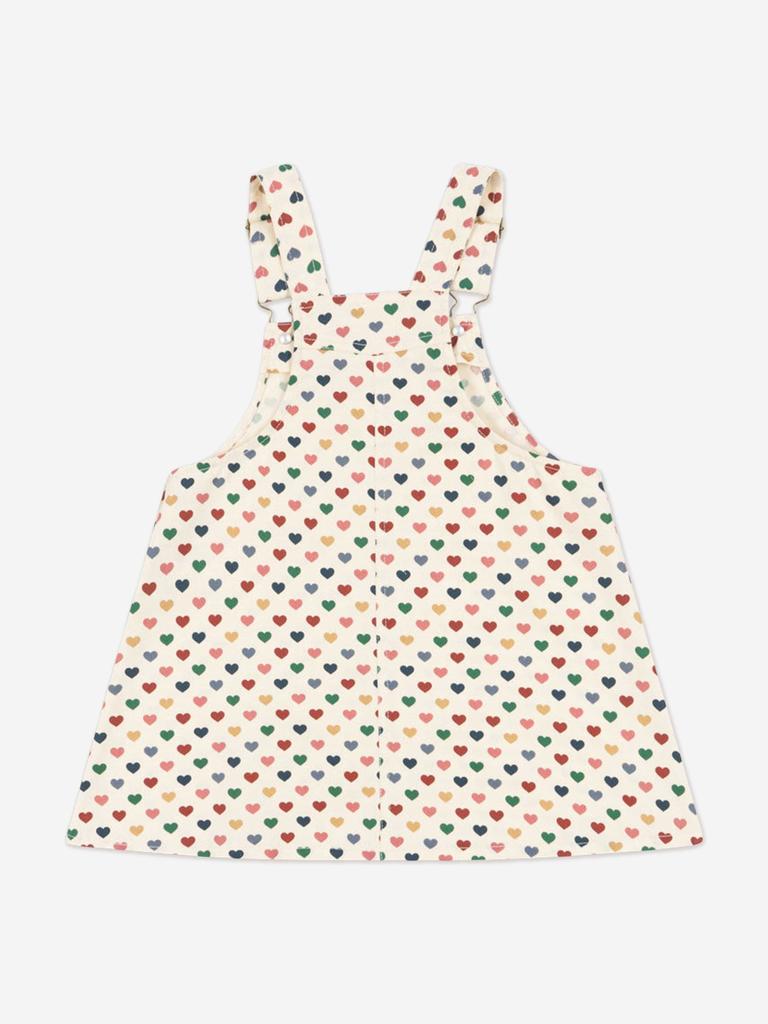 Konges Slojd Girls Frankie Overall Dress in Ivory