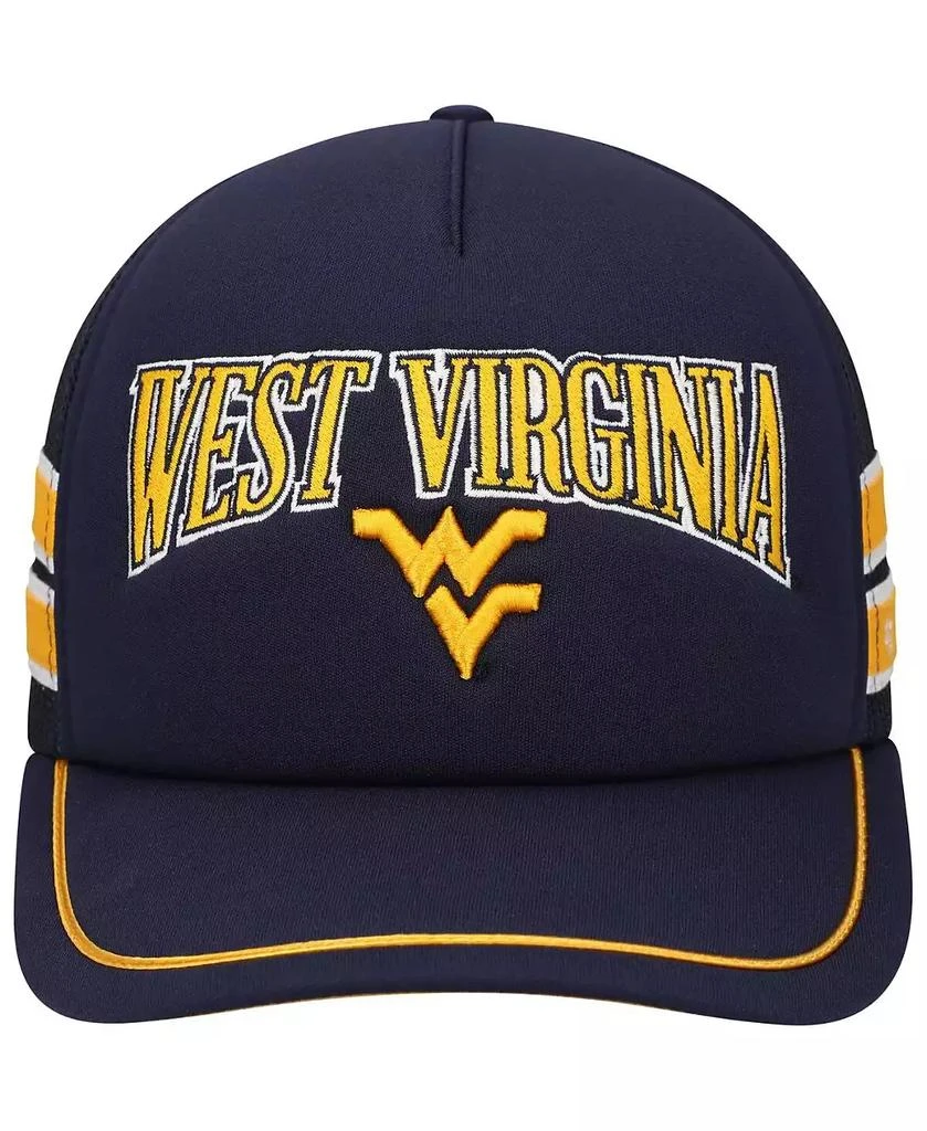 47 Brand Men's Navy West Virginia Mountaineers Sideband Trucker Adjustable Hat 3