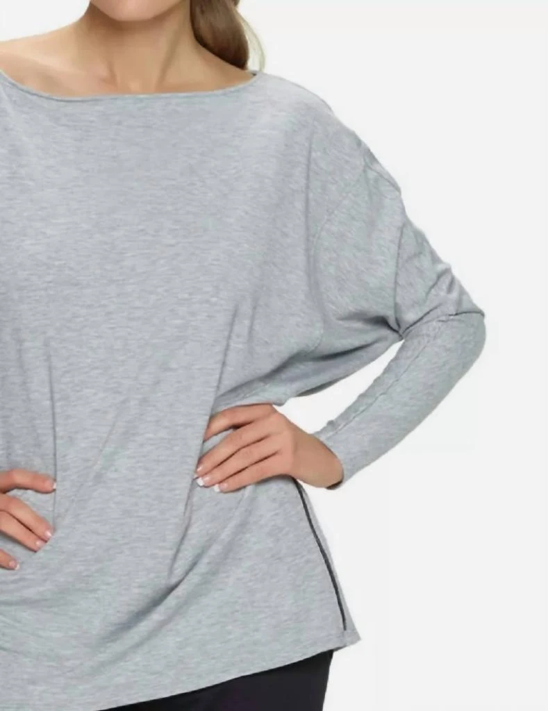 Felina Women's City Terry Poncho In Heather Grey 2