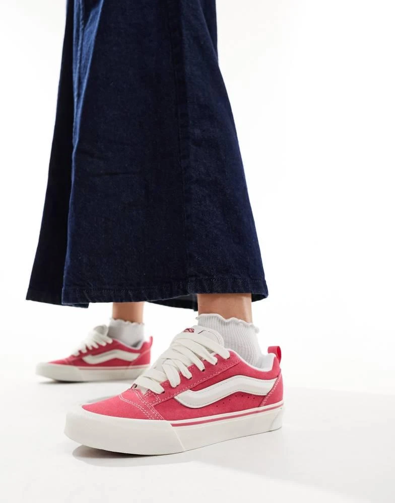 Vans Vans Knu Skool trainers in pink and white 1