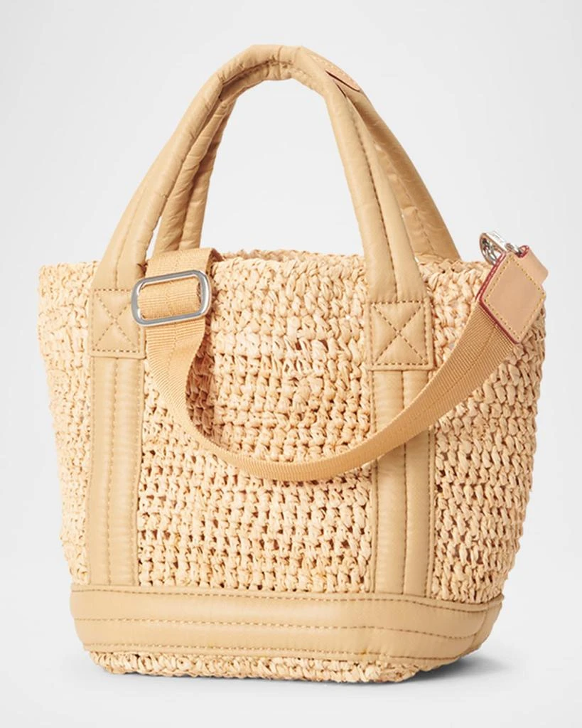 MZ Wallace Mini Raffia & Leather Tote Bag 4