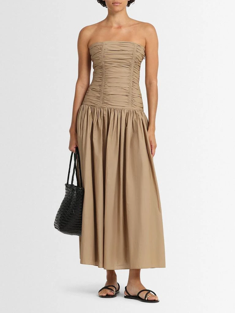 Matteau Strapless Drop Waist Poplin Long Dress 1