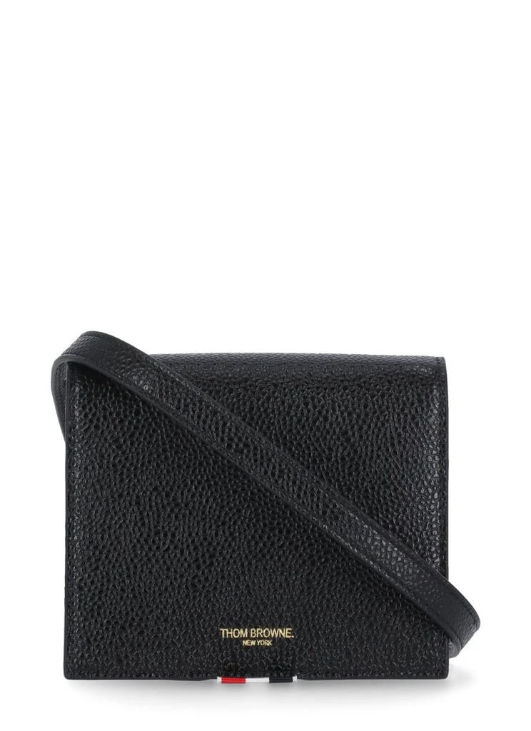 Thom Browne Thom Browne Logo Printed Strapped Wallet 1
