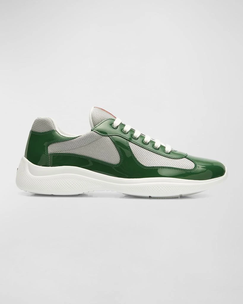 Prada Men's America's Cup Patent Leather Patchwork Sneakers 1