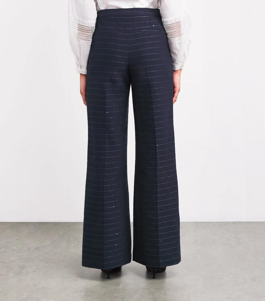 Claudie Pierlot Cotton-Blend Striped Trousers 4