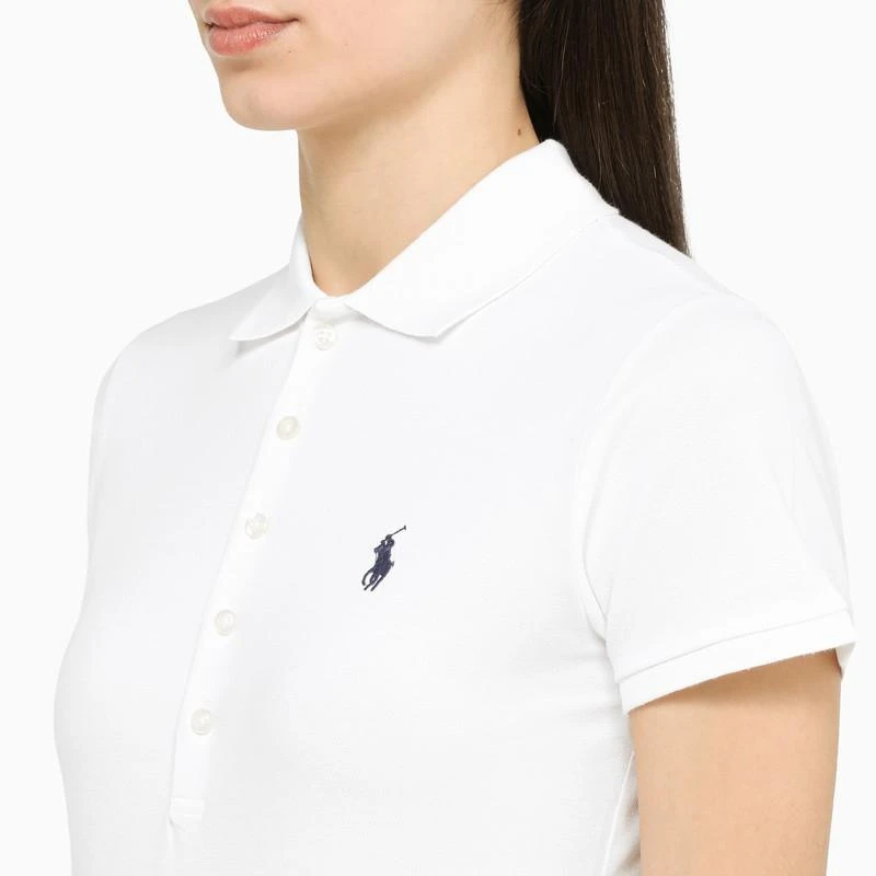Ralph Lauren WHITE COTTON SLIM FIT POLO SHIRT 4