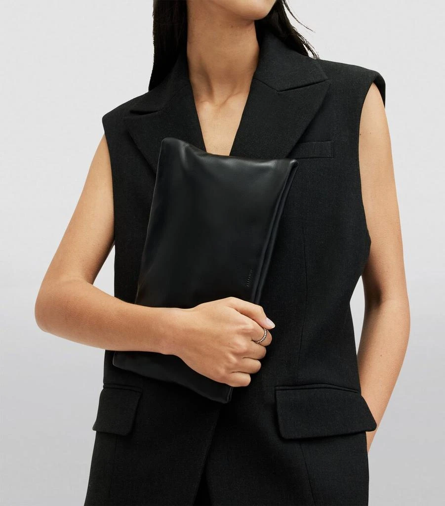 ALL SAINTS Leather Bettina Clutch Bag 5