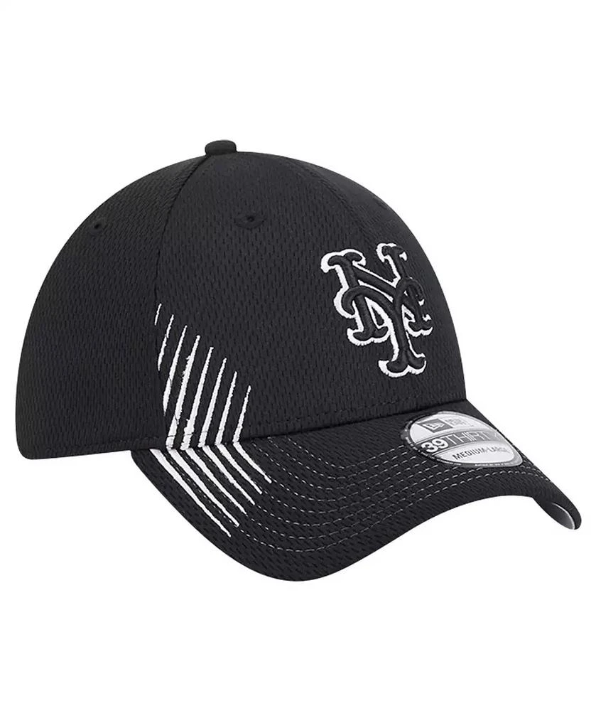 New Era Men's Black New York Mets Active Dash Mark 39THIRTY Flex Hat 3