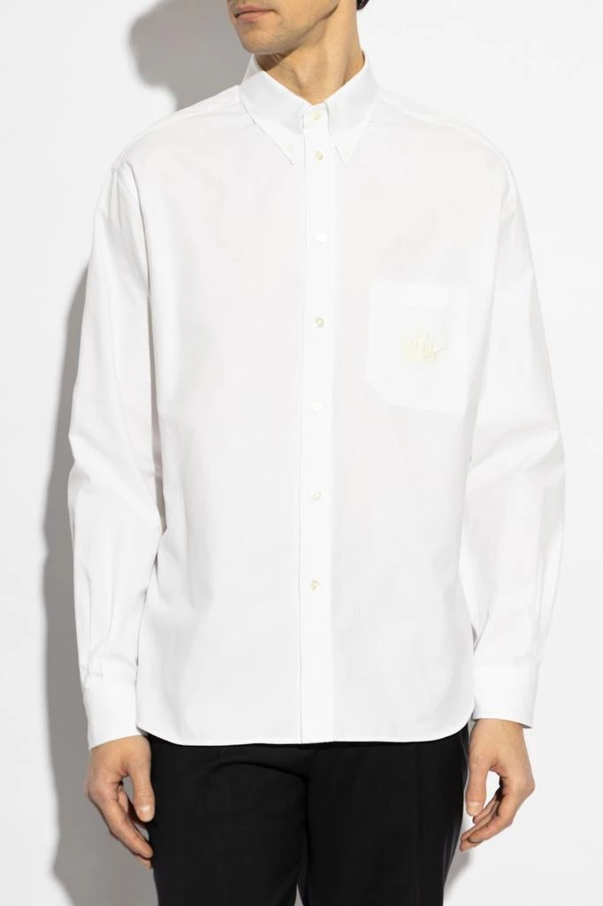 Fendi Fendi Logo Embroidered Collared Long-Sleeve Shirt 2