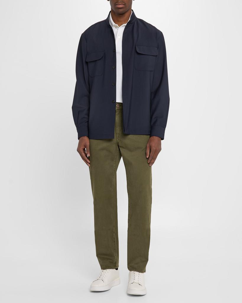 BOGLIOLI Men's Overshirt with Band Collar