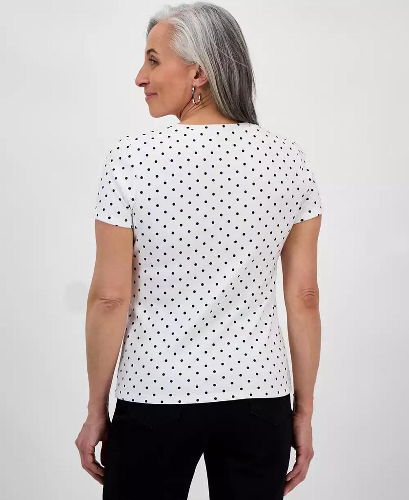 売れ筋商品|||スタイルアンドコー カットソー トップス レディース Petite Printed Short-Sleeve Henley Top, Exclusively at Macy's Paige Black Style & Co Petite Printed Short-Sleeve Henley Top
