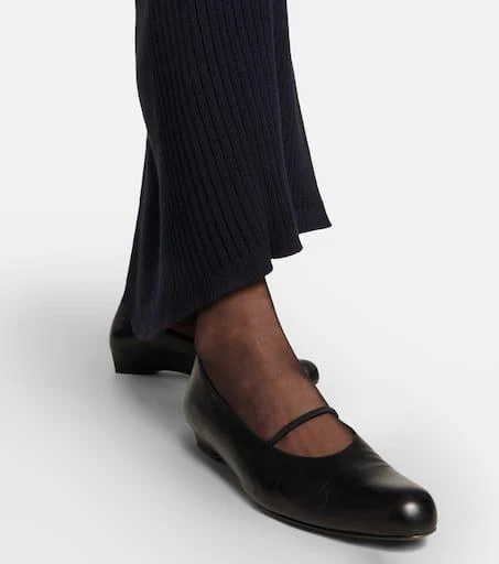 The Row Marion leather ballet flats 4