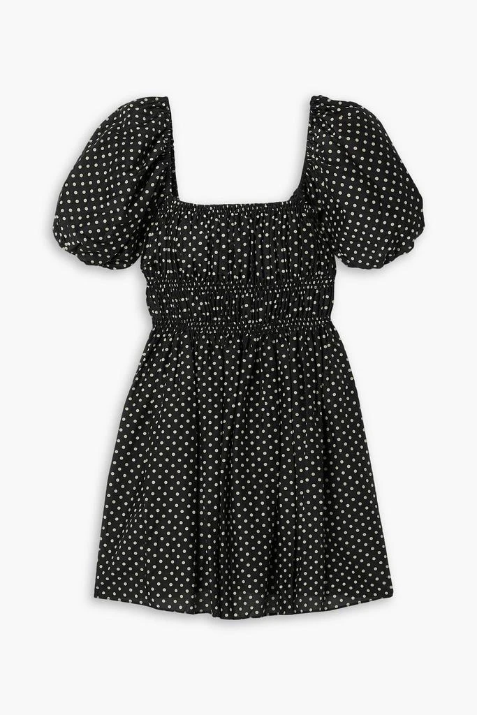 Matteau Polka-dot cotton and silk-blend voile mini dress 1