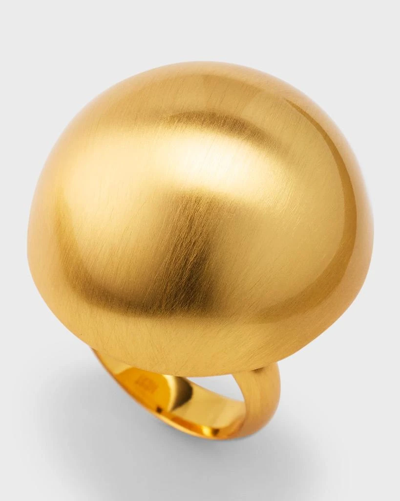 NEST Jewelry Brushed Gold-Plated Dome Adjustable Ring 3