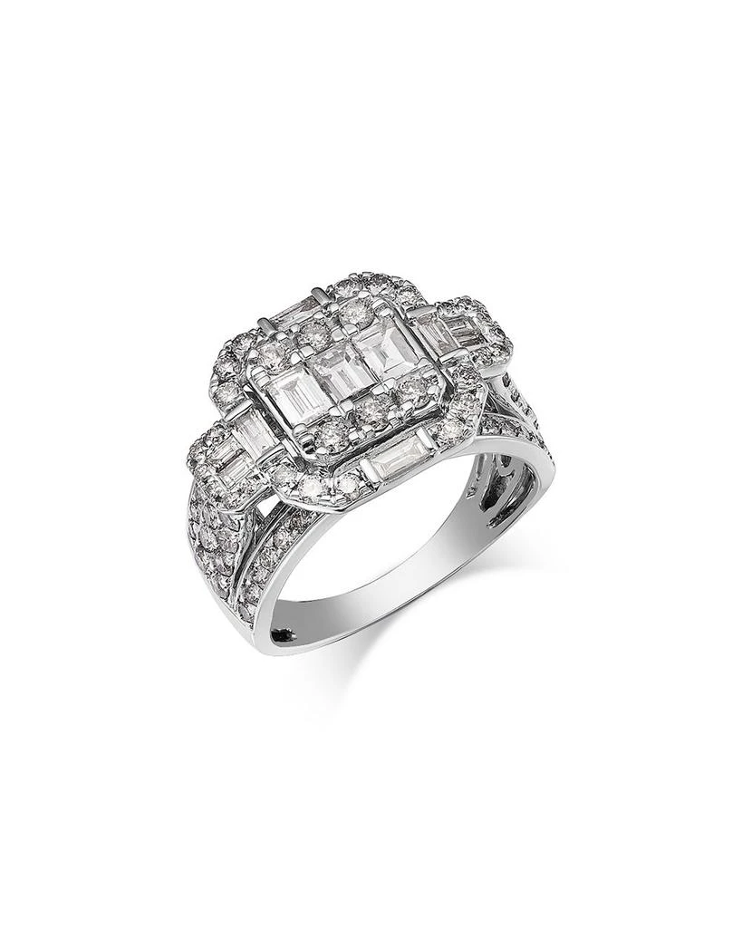 Bloomingdale
s Fine Collection Mixed Cut Diamond Band Ring in 14K White Gold, 2.0 tcw 1