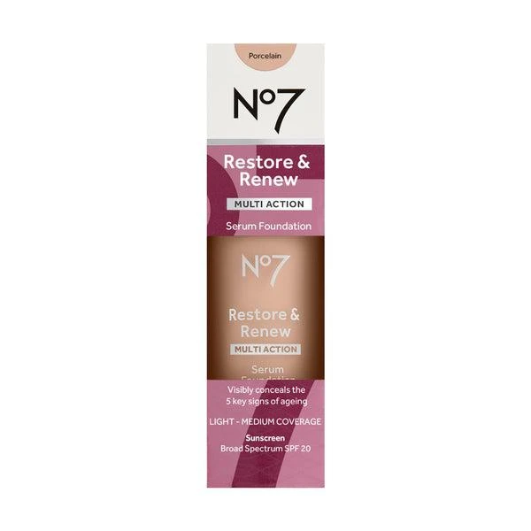 No7 Restore & Renew Foundation SPF20 (Various Shades) 4