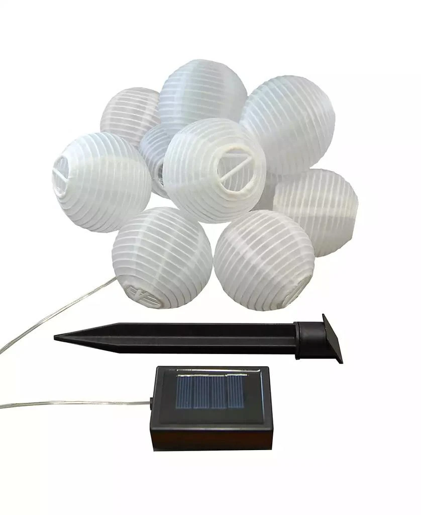 Macy's Lumabase 10- 3" Nylon Solar Lantern String Light