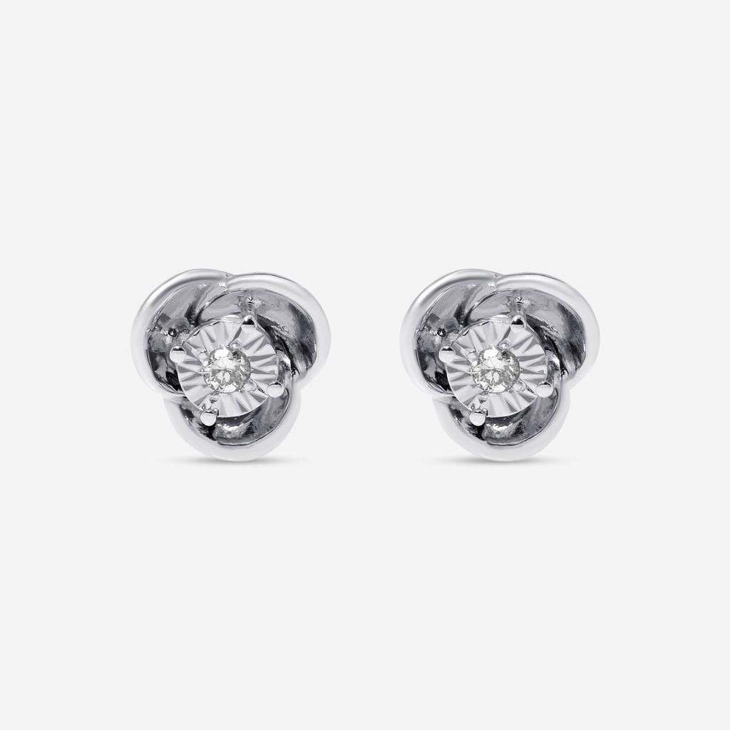 Bliss Bliss By Damiani 18K White Gold Diamond Stud Earrings 20087746