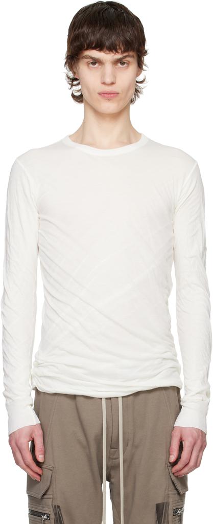 正規 DRIES VAN NOTEN Sheer Draped T-shirt Black Draped T-shirt by Dries Van Noten on Sale