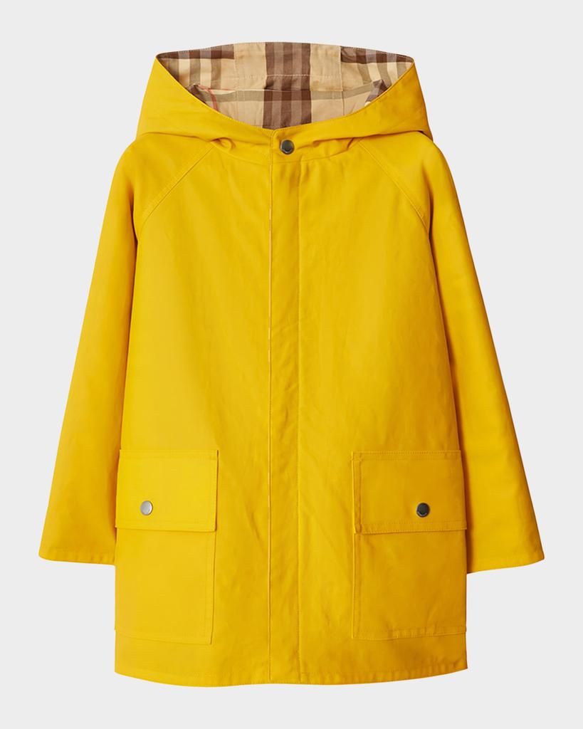 Burberry Boy's Emile Reversible Check-Print Raincoat, Size 3-14