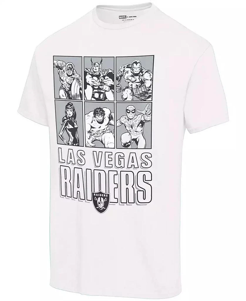 Junk Food Unisex  White Las Vegas Raiders Disney Marvel Avengers Line-Up T-shirt 3