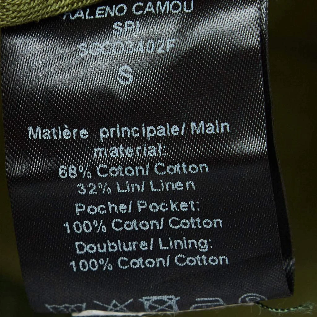 ZADIG & VOLTAIRE Zadig & Voltaire Military Green Camouflage Cotton Blend Button Front Jacket S 6