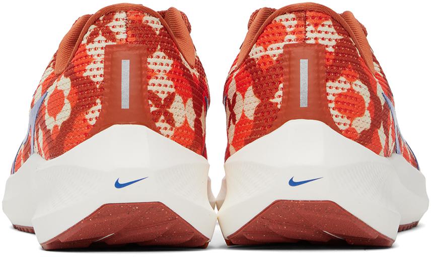 NIKE Orange & Off-White Pegasus 40 Sneakers