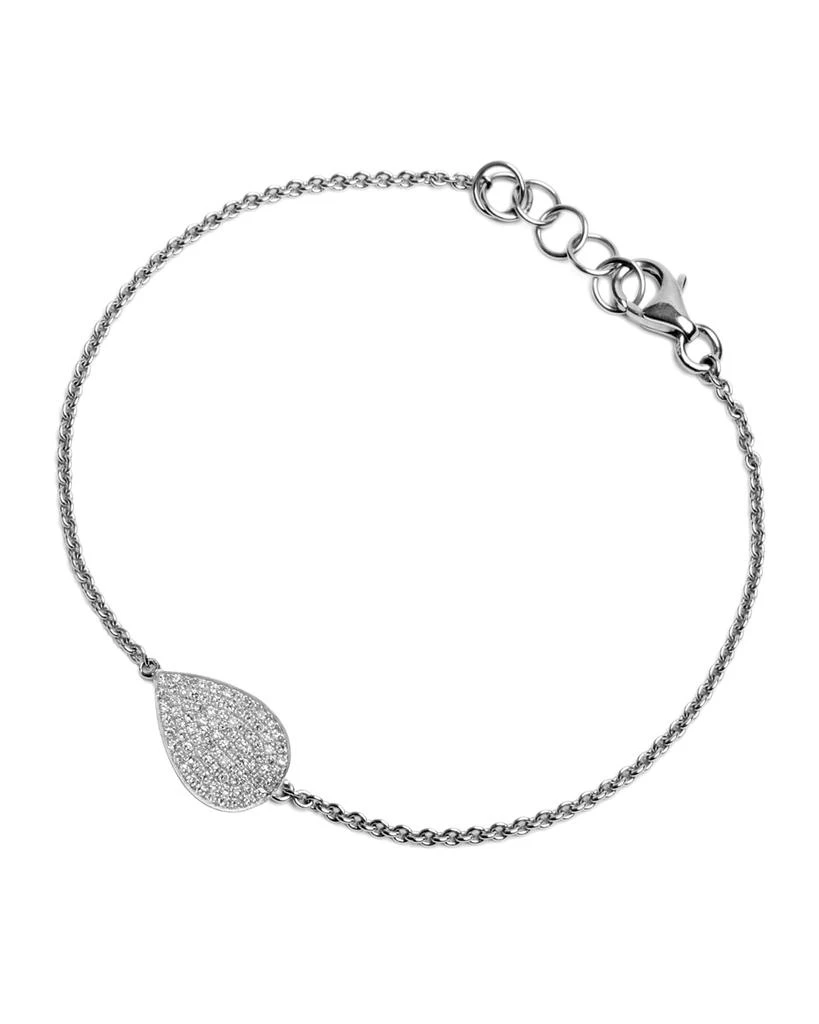 Bridget King Jewelry Mini Pave Diamond Teardrop Bracelet 1