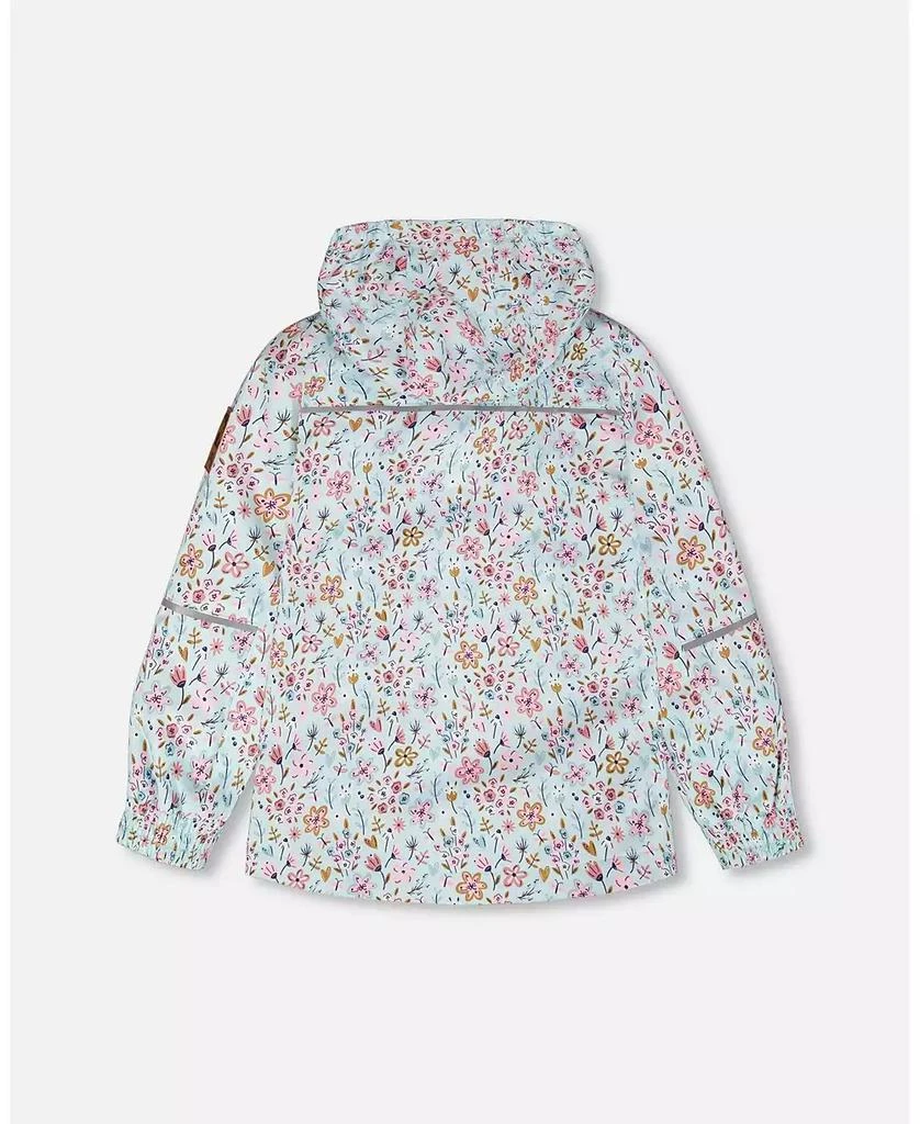 Deux par Deux Girl Mid-Season Jacket Blue Mini Flower Print - Toddler|Child 3