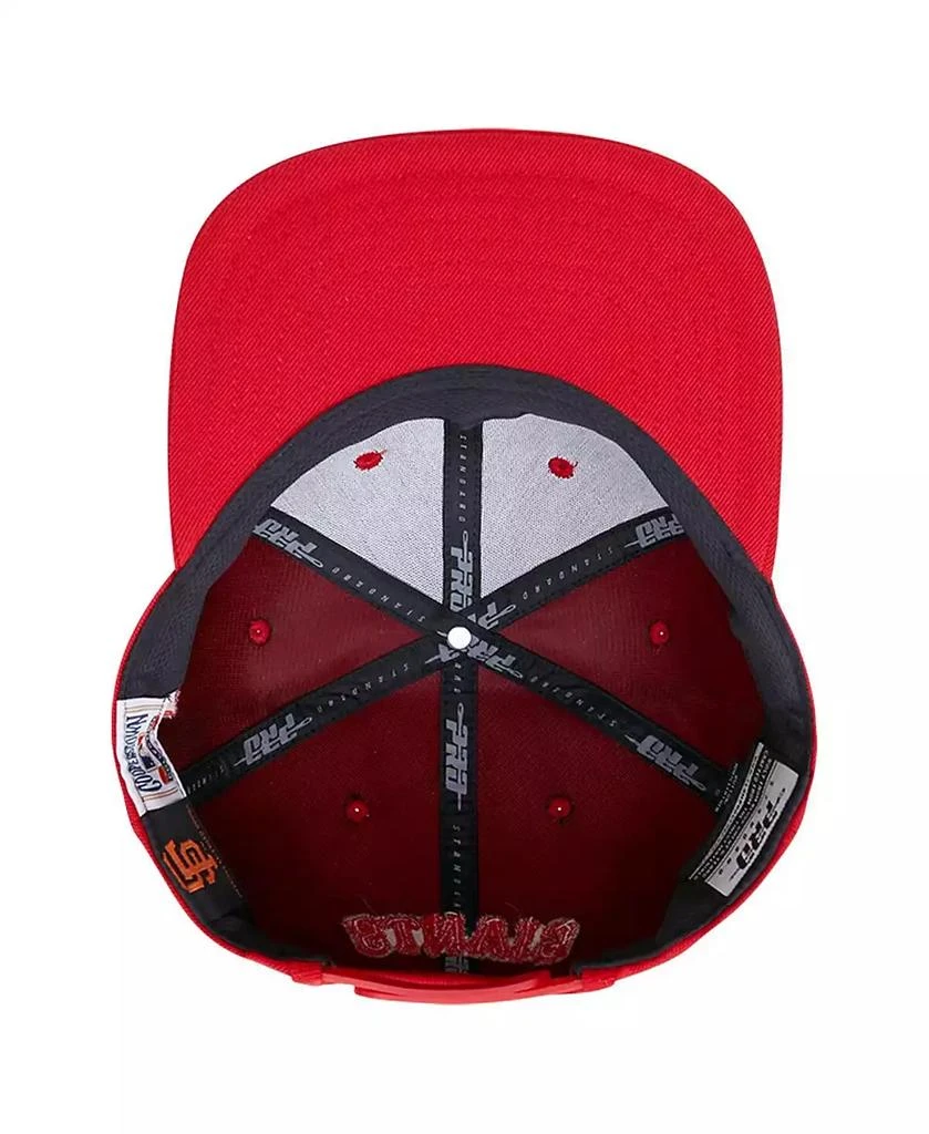 Pro Standard Men's San Francisco Giants Triple Red Snapback Hat 4